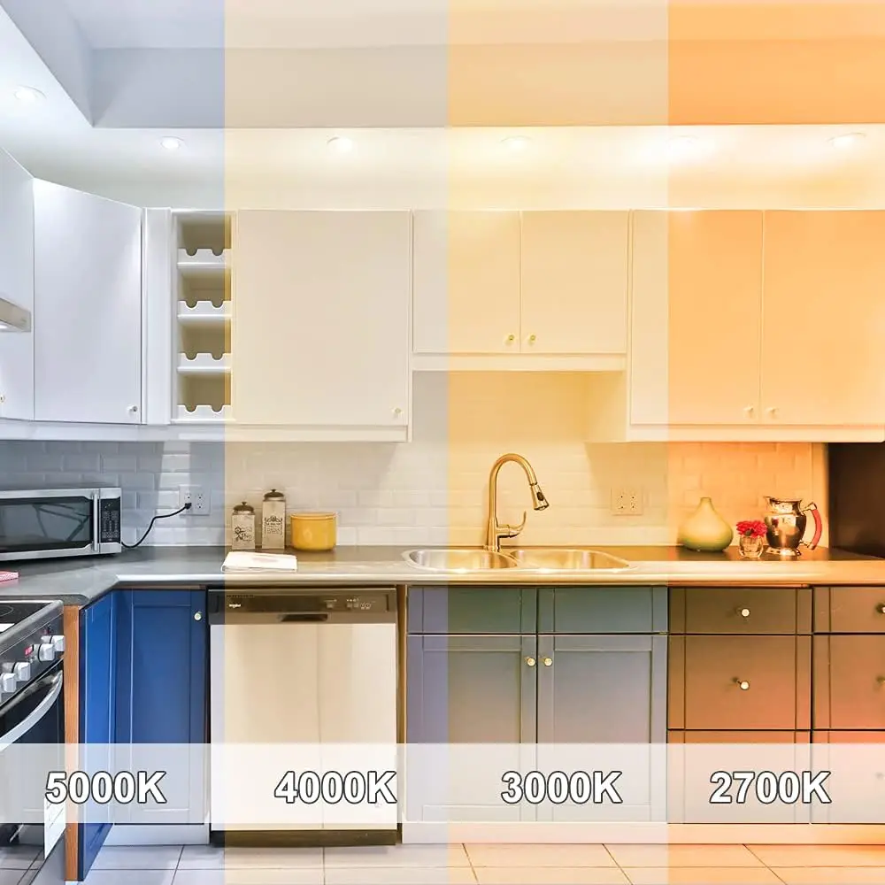 Downlight LED regulável de 2 polegadas, luz de teto embutida COB de 3W, branco quente 3000K-3500K, CRI80, equivalente a lâmpadas halógenas de 25W, preto