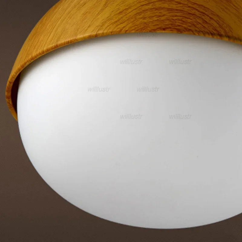 

Nuts Pendant Lamp Wood Grain Metal Glass Suspension Light Hotel Cafe Bar Dining Room Bedside Hanging Ceiling Chandelier