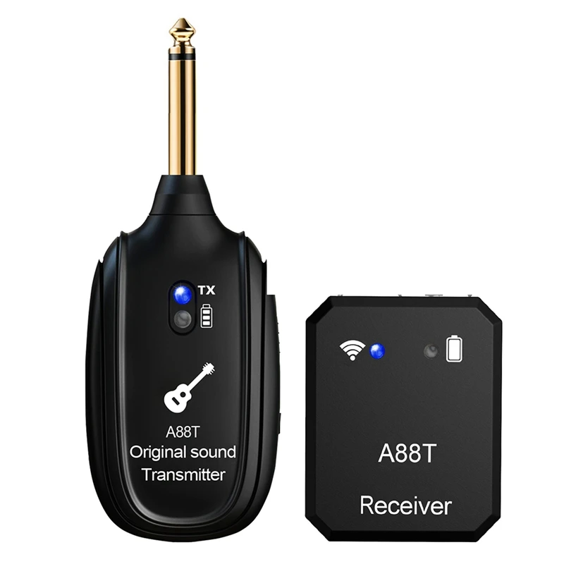 New A88T Wireless Guitar System Electric Guitar Pickup Audio Transmitter Receiver For Electric Guitar Bass Violin Guitar