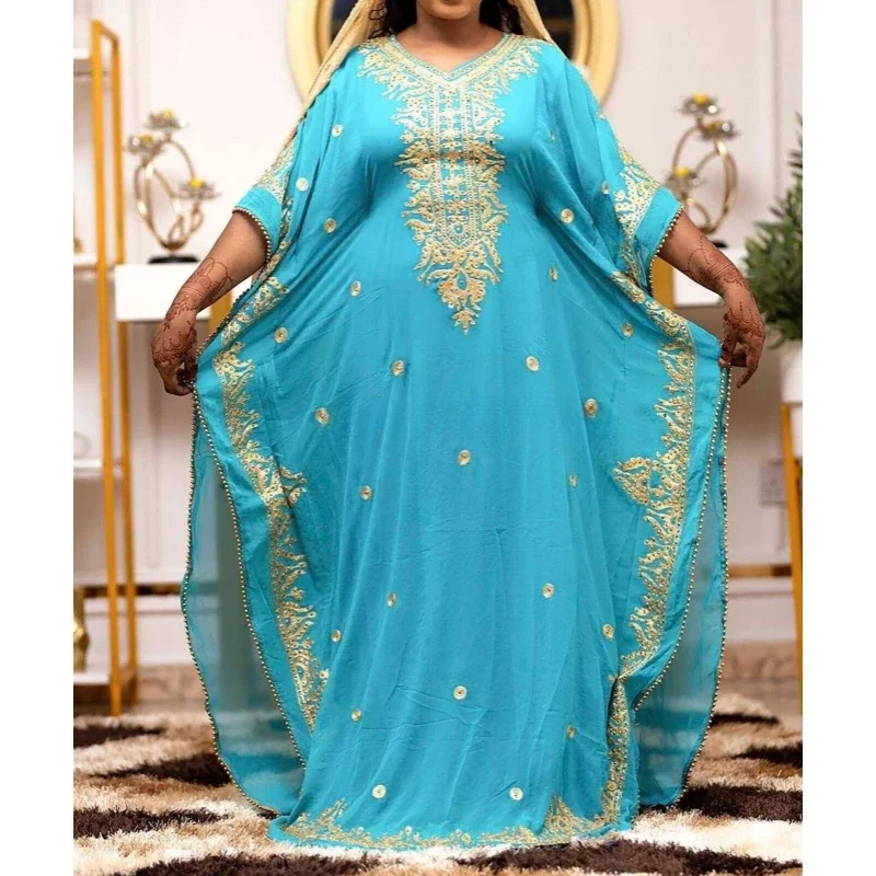 

Turquoise Fashion Morocco Dubai Kaftans Farasha Abaya Dress Very Fancy and Exotic Sexy Dress