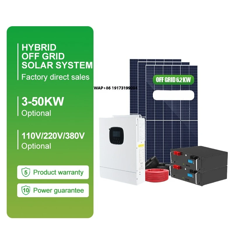 

Smart Hybrid 6.2kw 11KW Solar Inverter System Kit LifePo4 Battery Roof Compatible Complete Home Power Solution Mono Solar
