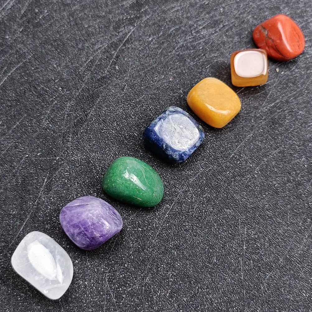 

1Set Exquisite Chakra Crystals Healing Stones Set for Meditation Yoga Spa Feng Shui Decor Gift Box Included