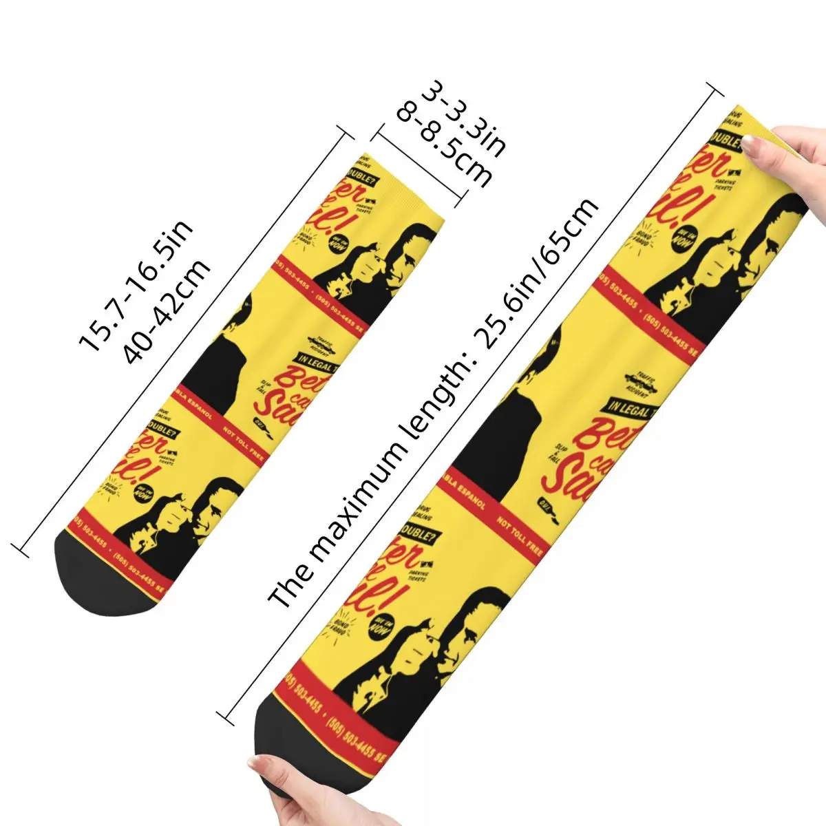 Funny Lawyer Better Call Saul Goodman Merch Socks Breathable High Quality Long Socks Comfortable for Men\'s Small Gifts