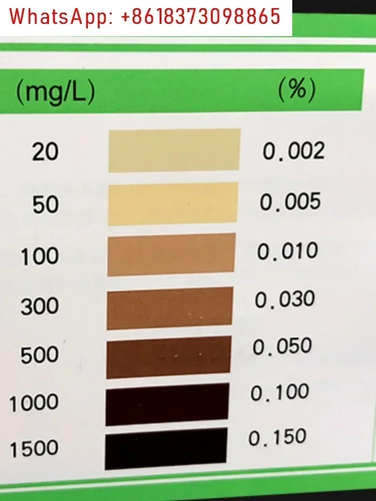 

Four-ring G-1 disinfectant concentration test card, residual chlorine test paper, concentration card UV card