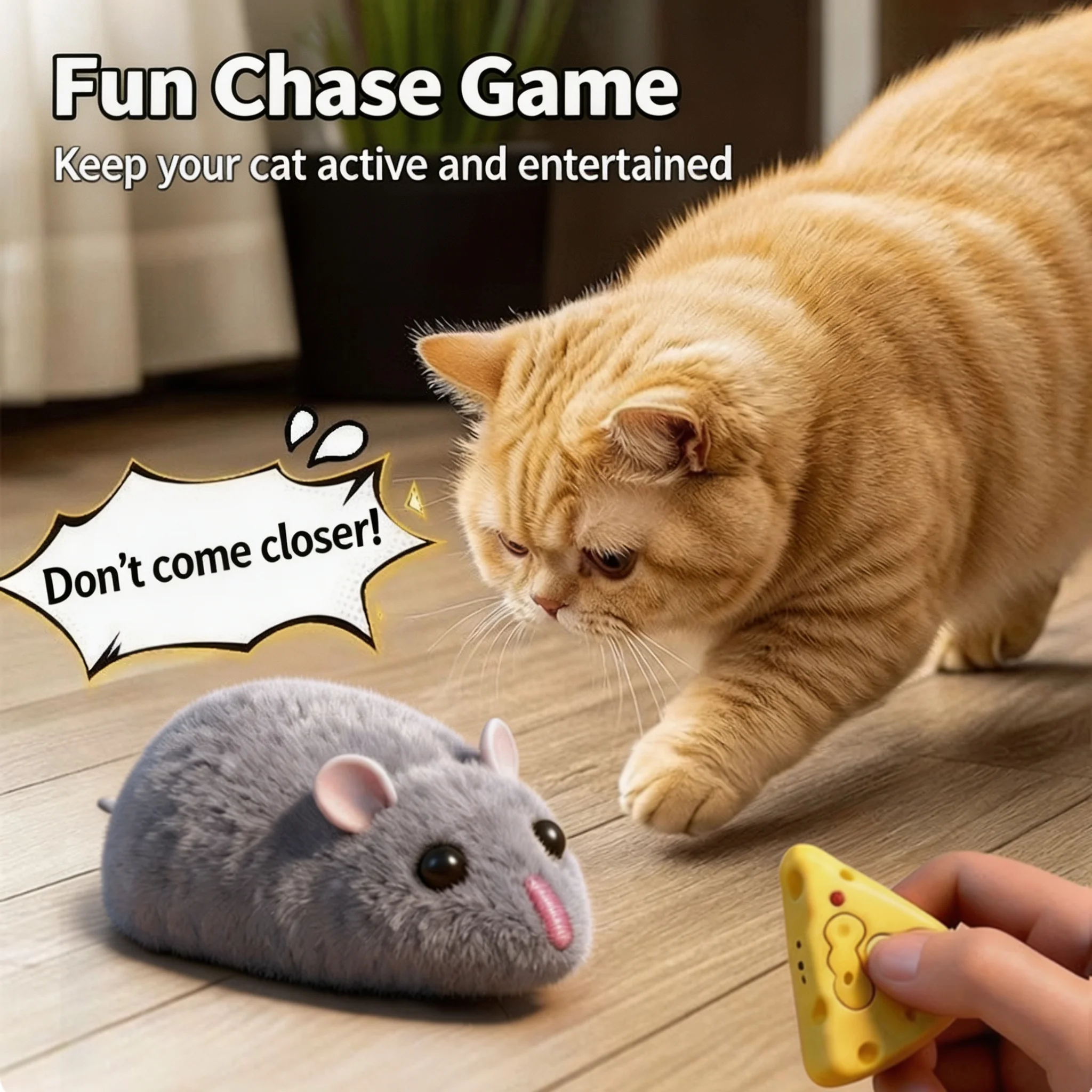 Kids Remote Control Mouse Toy, Electric Simulation Rat Car, Interactive RC Vehicle Gift for Boys Girls Birthday