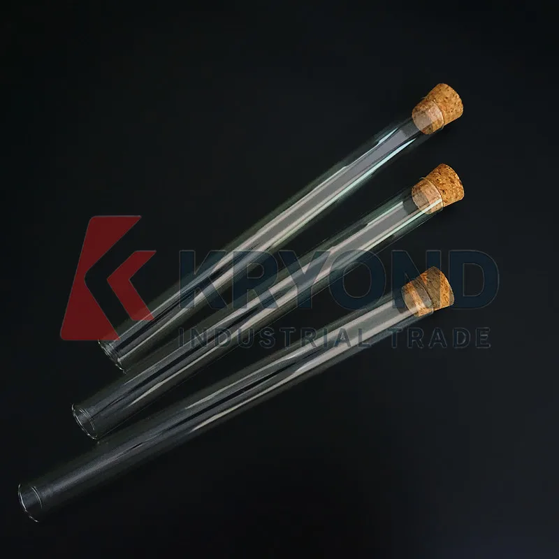 5 個 20x200mm 平底ガラス試験管コルク付き高温耐圧性ラボガラス管オリジナル製品