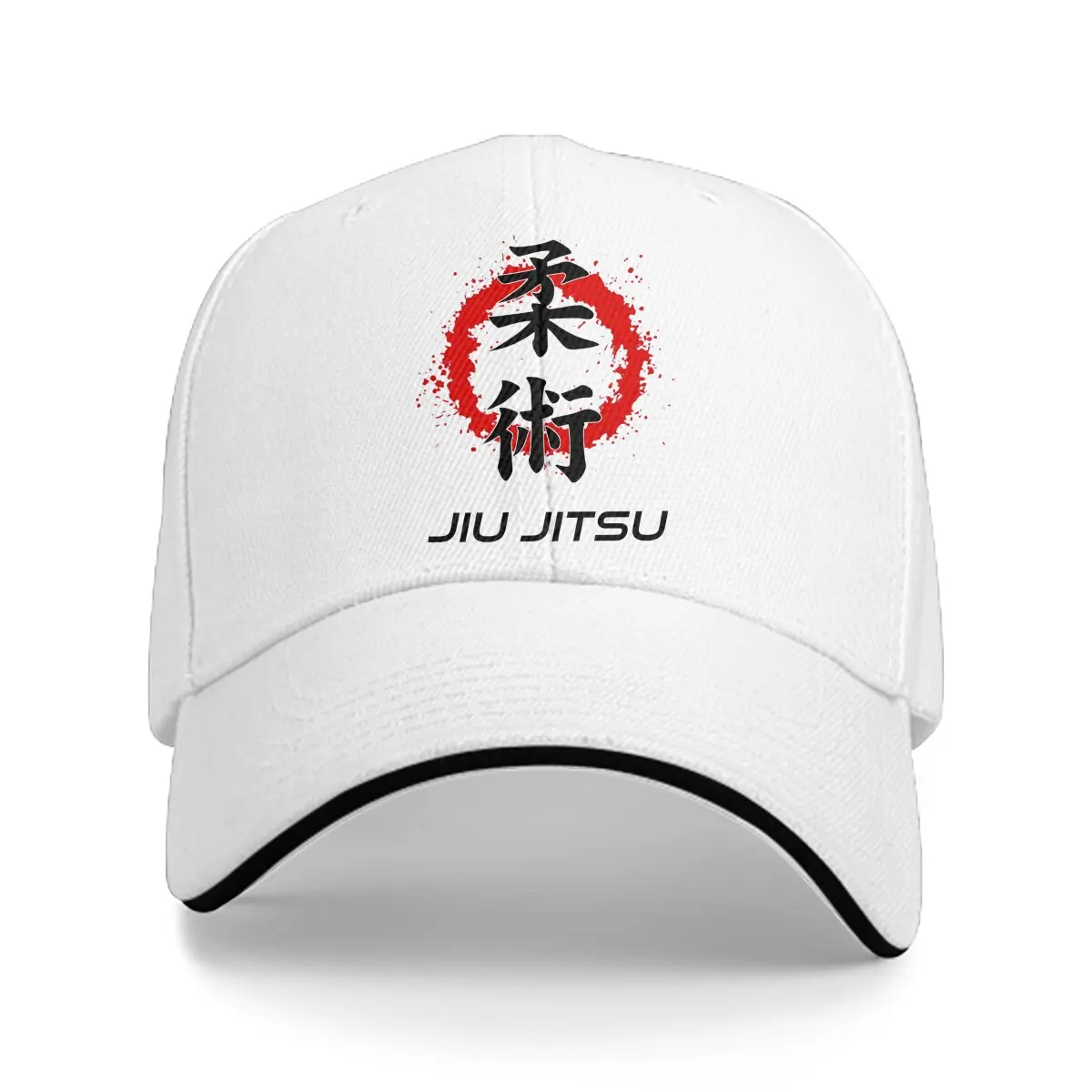 Washed Men\'s Baseball Cap Jiu Jitsu Kanji Trucker Snapback Caps Dad Hat Wrestling Golf Hats