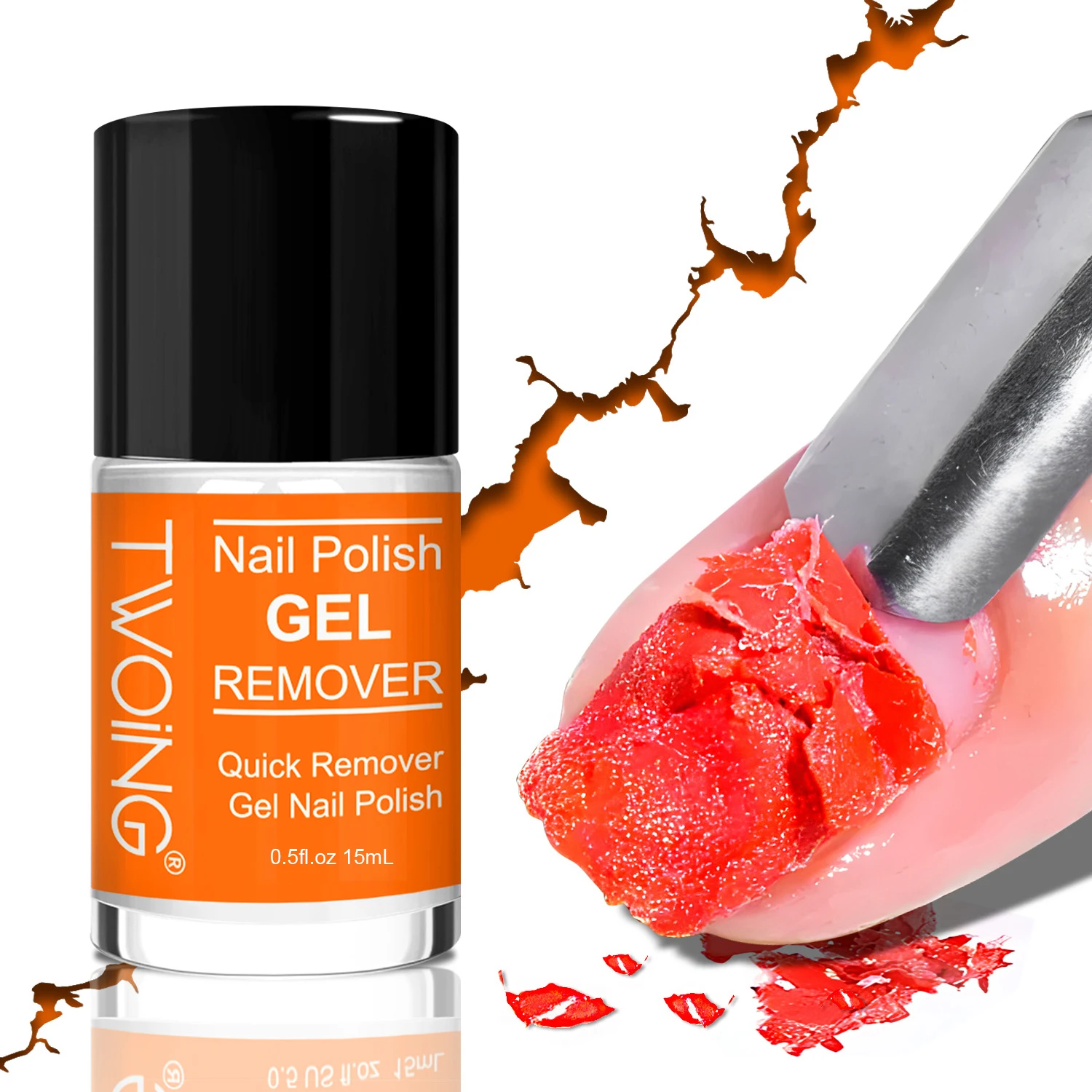 15ml Quick & Easy Gel Nail Polish Remover by No Soak or Wrap Needed, UV Gel Polishes in 2-3 Minutes, Paraben & Formaldehyde Free