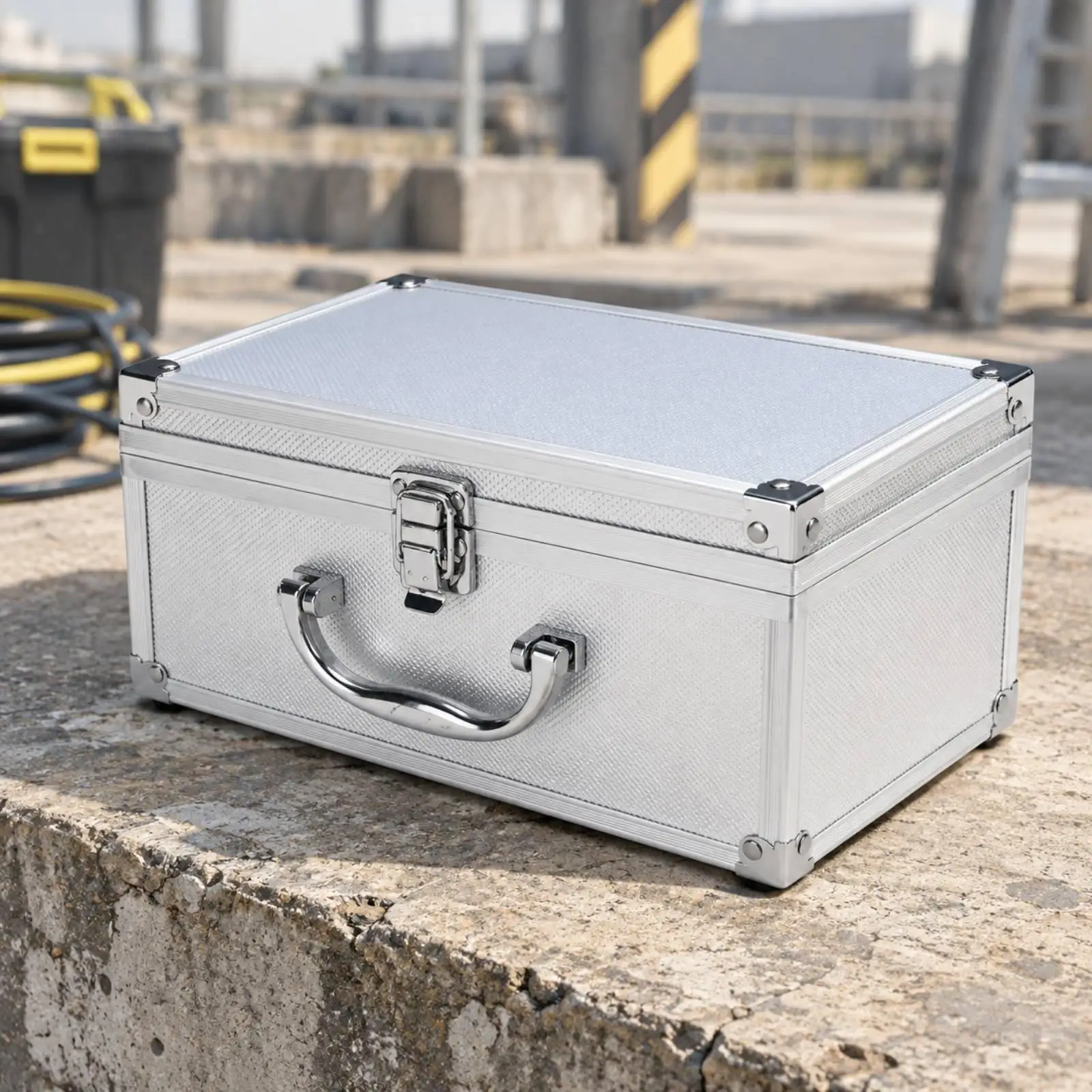 Portable Metal Tool Box Industrial Container Case with Aluminum Frame for Car Tools and Equipment
