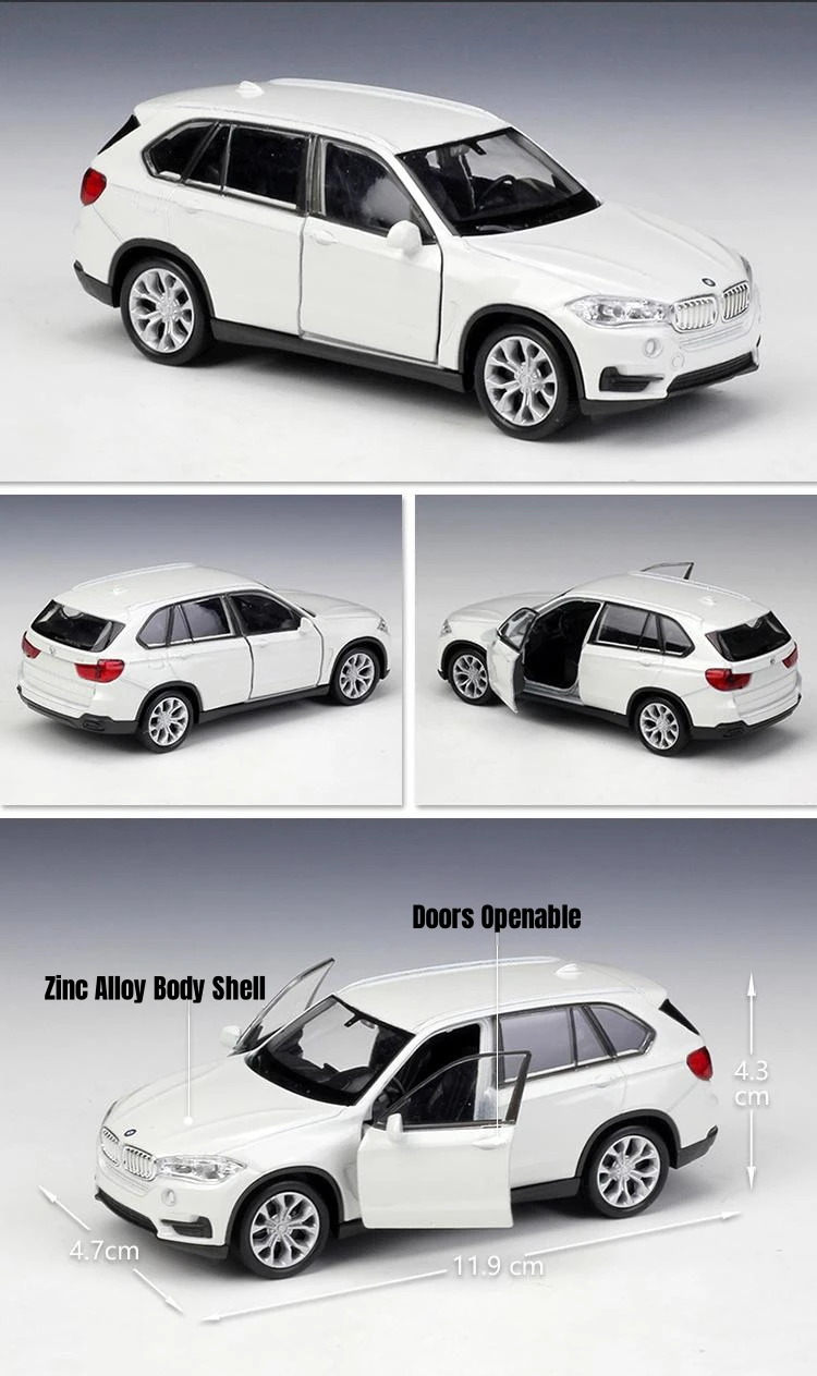 1/43 BMW X5 M Toy Car Model For Children CCA Welly Sport SUV Miniature Free Wheels Pull Back Diecast Alloy Collection Gift Boys