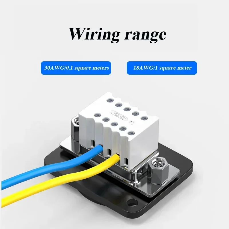 VGA DB9 Panel Socket Hardware RS232 9-pin Male to Female Serial Panel Module Serial Port Connector Adapter Cabinet Female Base