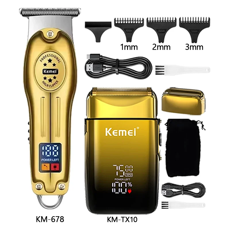Kemei Km-2299 Km-678 Km-TX10 Professional Hair Clipper Electric Hair Cutting Machine Vector Motor Haircut Clipper for Men