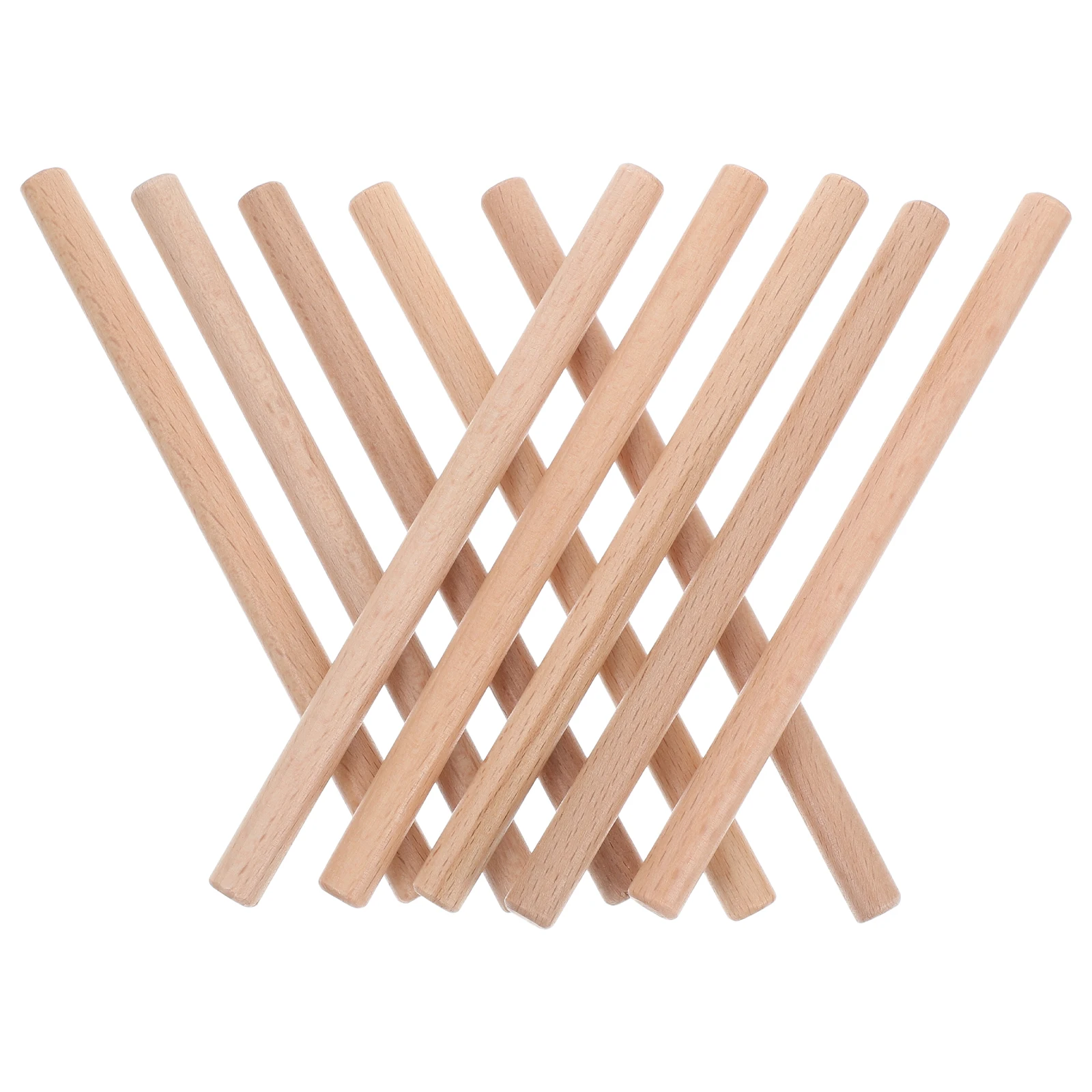 

10pcs Wood Hooks Natural Finish Pegboard Storage Sticks Utility Holder Wooden Organizers