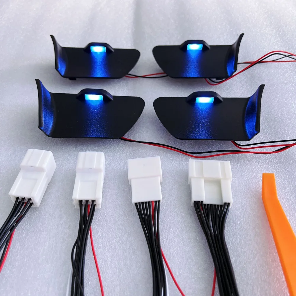 Interior Door Bowl Lamp Refitting Interior Handle Led Atmosphere Lamp Decoration For Toyota Highlander 2015 2016 2017 2018 2019
