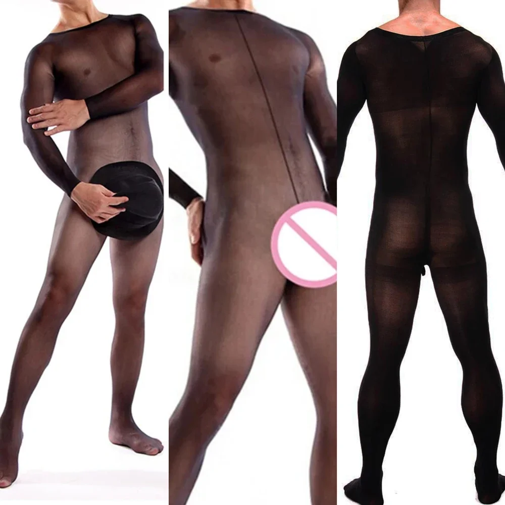 

Мужское полное боди с вырезами, черное, бежевое, прозрачное сексуальное нижнее белье, мужской костюм, глянцевые эластичные колготки для всего тела