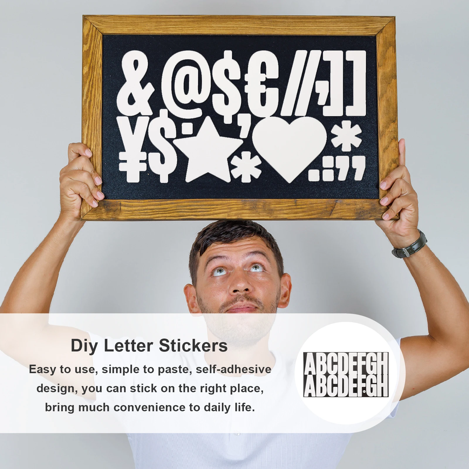 

2 Sets Letter Stickers Mailbox Bulletin Decals Alphabet Poster Initial Lettering Cute