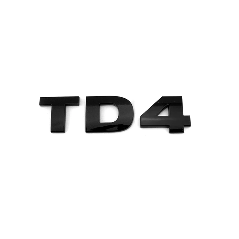 3D Sticker Car Rear Trunk Freelander TD4 GENUINE Emblem TD4 S Letters