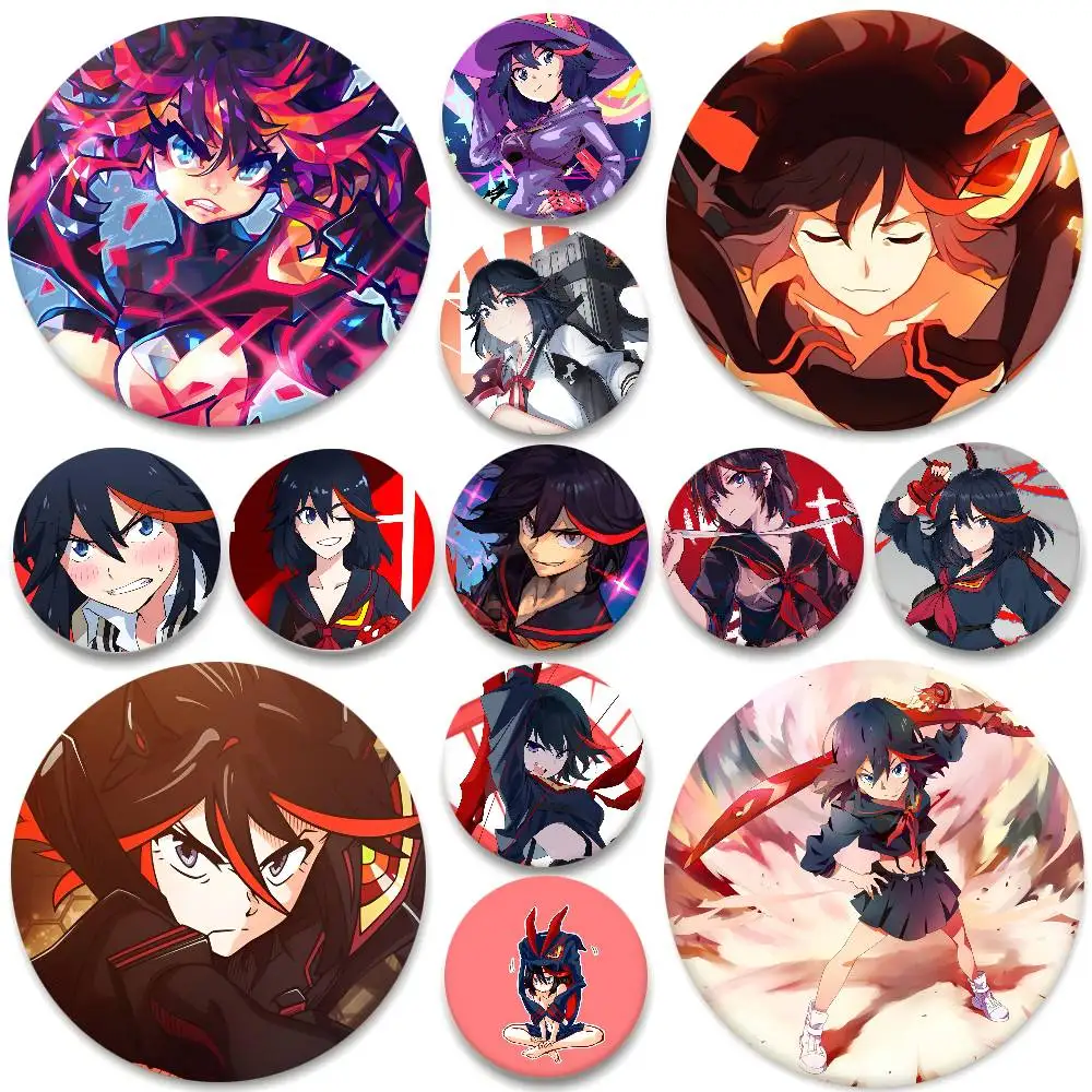 Anime KILL La KILL Matoi Ryuuko Runde Abzeichen Kreative Brosche Kleidung Rucksack Zubehör Anstecknadel