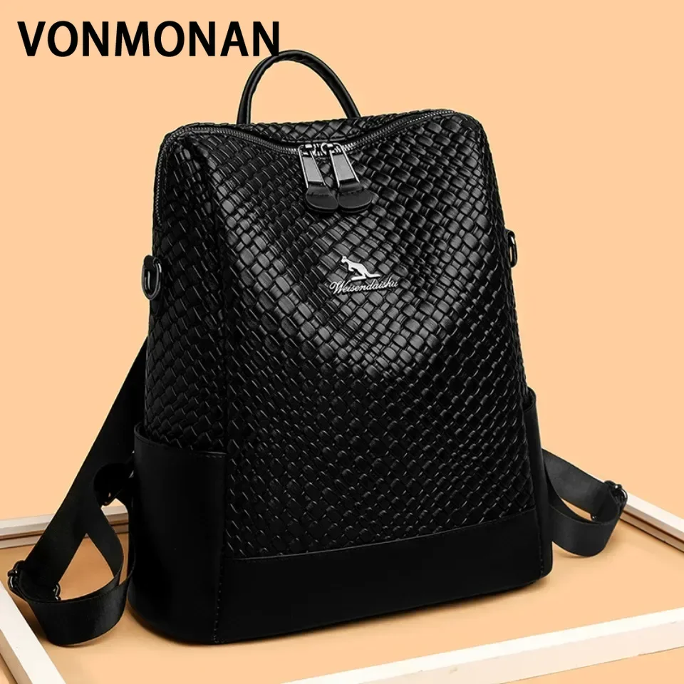 Anti-theft Multifunctional Travel Backpack Luxury Women\'s Designer Brand Backpack Large Capacity High Quality Leather Rucksack