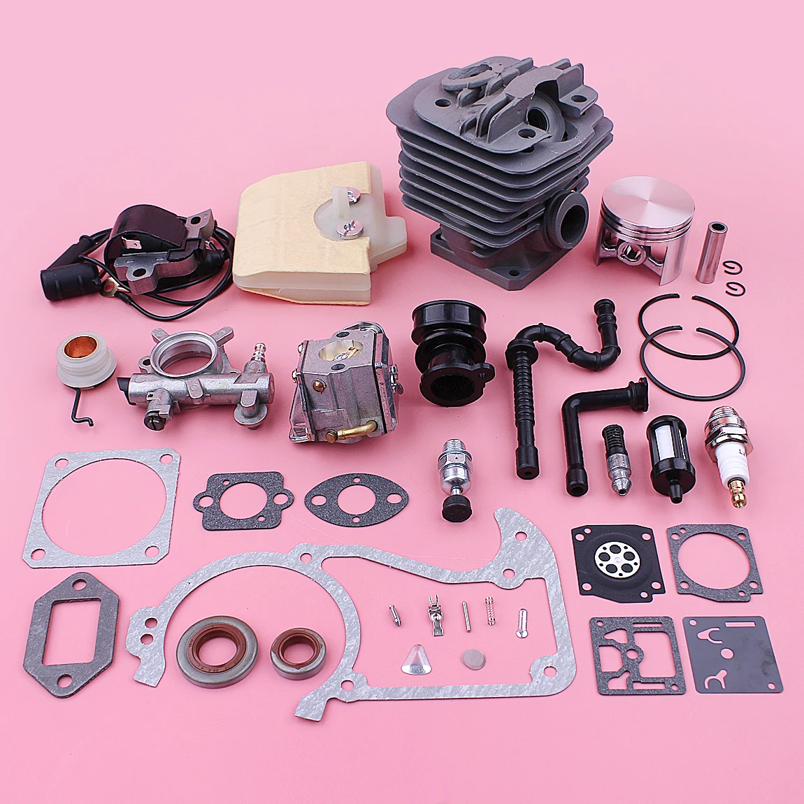 Kit de junta de bobina de ignição de carburador, pistão de cilindro 48mm para stihl 034 036 ms360 ms340 peças de motor de motosserra com filtro de ar