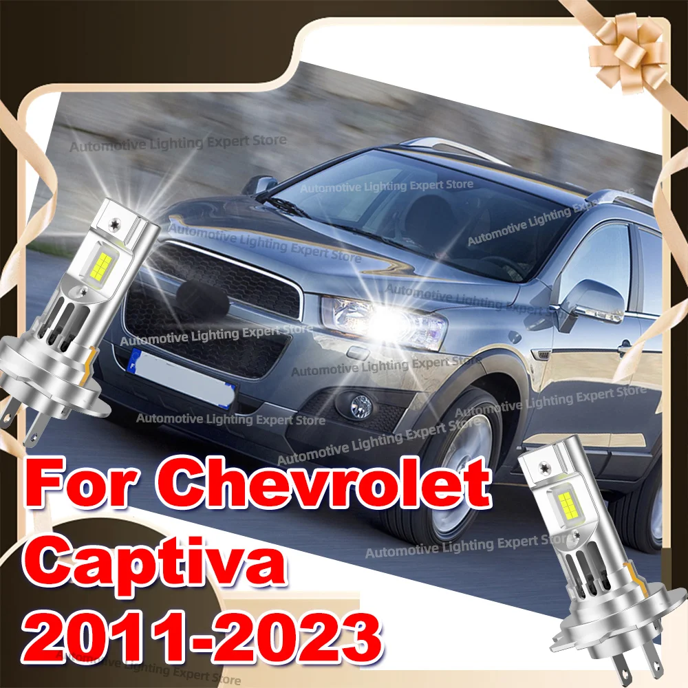 

2 шт. светодиодные лампы Turbo LED Canbus для фар, 30000 лм, 12 В, для Chevrolet Captiva 2011-2023 (2012, 2013, 2014, 2015, 2016, 2017, 2018)