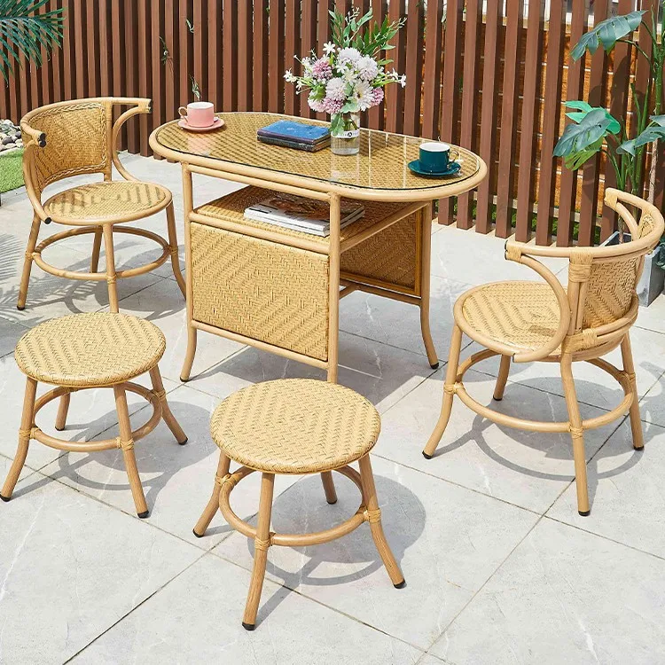 

Outdoor leisure rocking chair courtyard villa deck chair household balcony outdoor rattan chair garden homestay lazy rattan