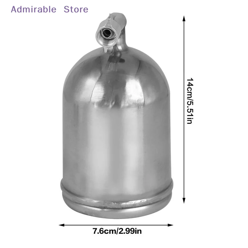 [W]400CC Gravity Feed Spray Paint Pot Cup Universal Pneumatic Sprayer Reservoir for Automotive Workshop Repair