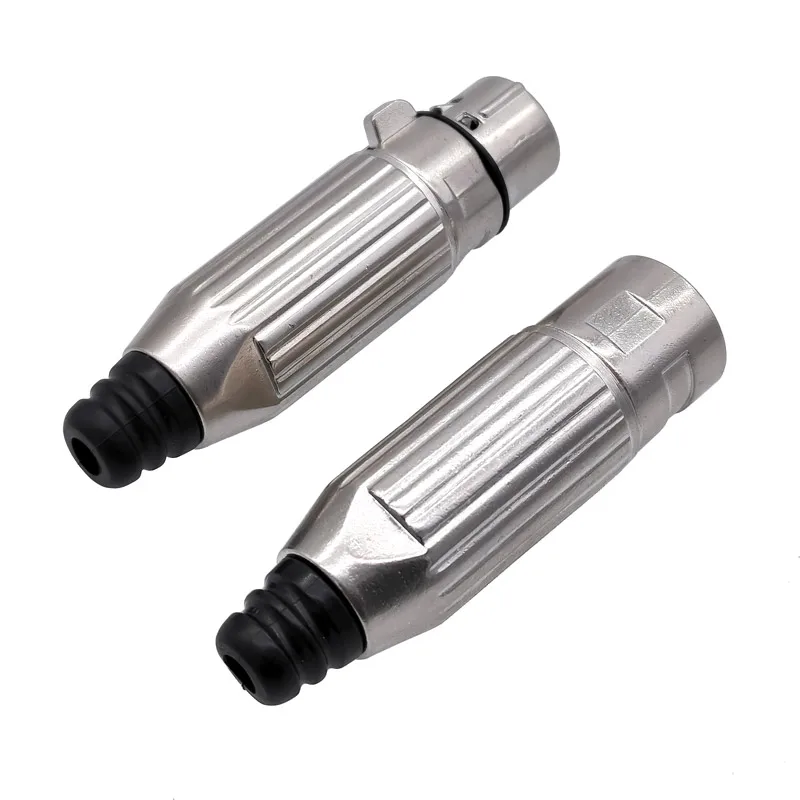 3Pin XLR Connector Plug Male And Female Set Professional Microphone Audio Speaker Cable Connectors for Speaker Cable