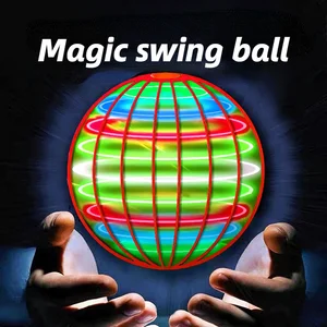 Flying Ball Boomerang مع أضواء LED للأطفال ، Fly Orb ، تحوم الطائرة بدون طيار ، نوفا سبينر ، الألعاب السحرية ، هدايا عيد الميلاد أعلى 6 مبيعات بقيادة طوق كرة السلة - رقم 4