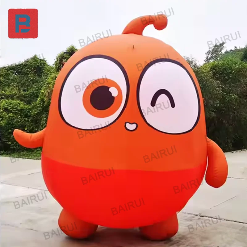 

Factory supplied custom 3meter inflatable cartoon doll standing red and green Q version inflatable model decoration advertising