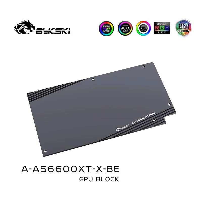 Bykski GPU Water Block สําหรับ ASUS DUAL Radeon RX 6600 XT O8G OC Edition การ์ด/ASUS ROG Strix Radeon RX 6600 XT OC A-AS6600XT-X