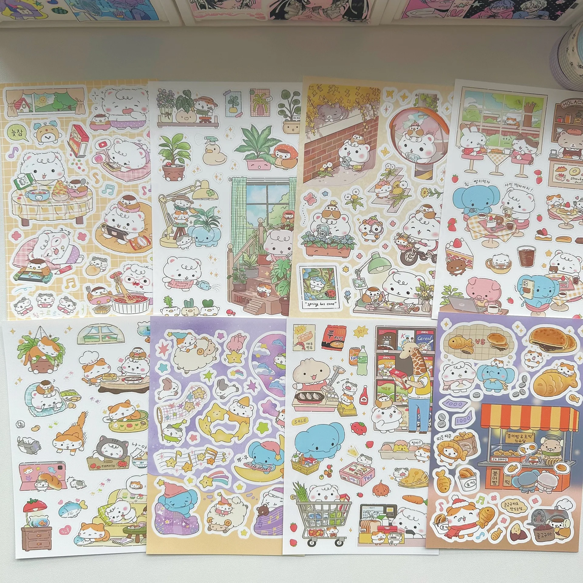 Cute cartoon animal DIY account sticker
