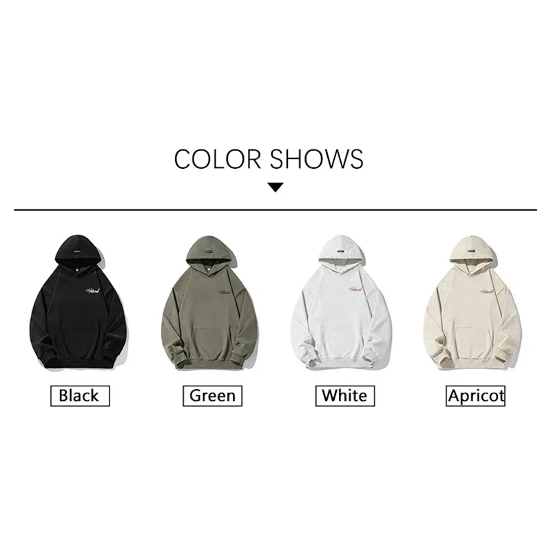 TFETTERS Brand Baggy Hooded Sweatshirt for Couples 2024 New Autumn Winter Vintage Embroidery Men Hoodie Outdoors Motion Clothing