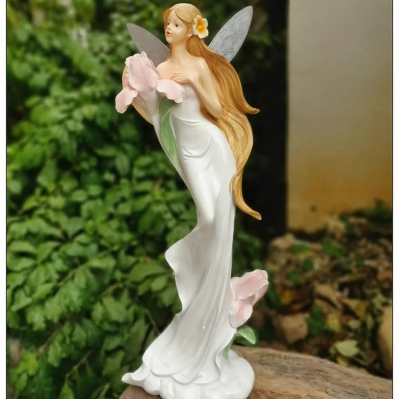 منحوتة ديكور الحديقة والمنزل، زخرفة فنية إبداعية للفناء أو غرفة المعيشة أو المدخل أو رف الكتب، قطعة زخرفية مصنوعة يدويًا #4