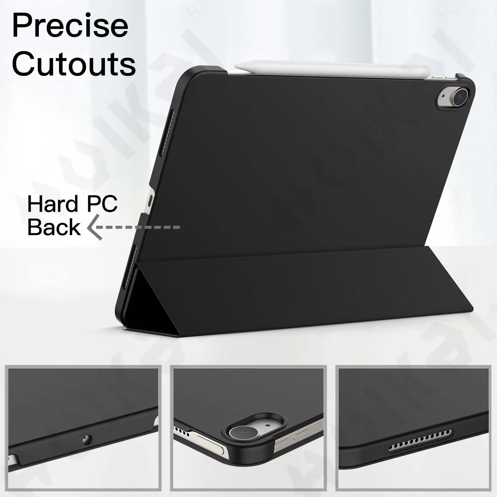 Case For iPad Air 13 11 2026 Pro 13 11 2025 Slim Translucent Back Tri-Fold Stand  Tablet Pen Charging Auto Wake/Sleep