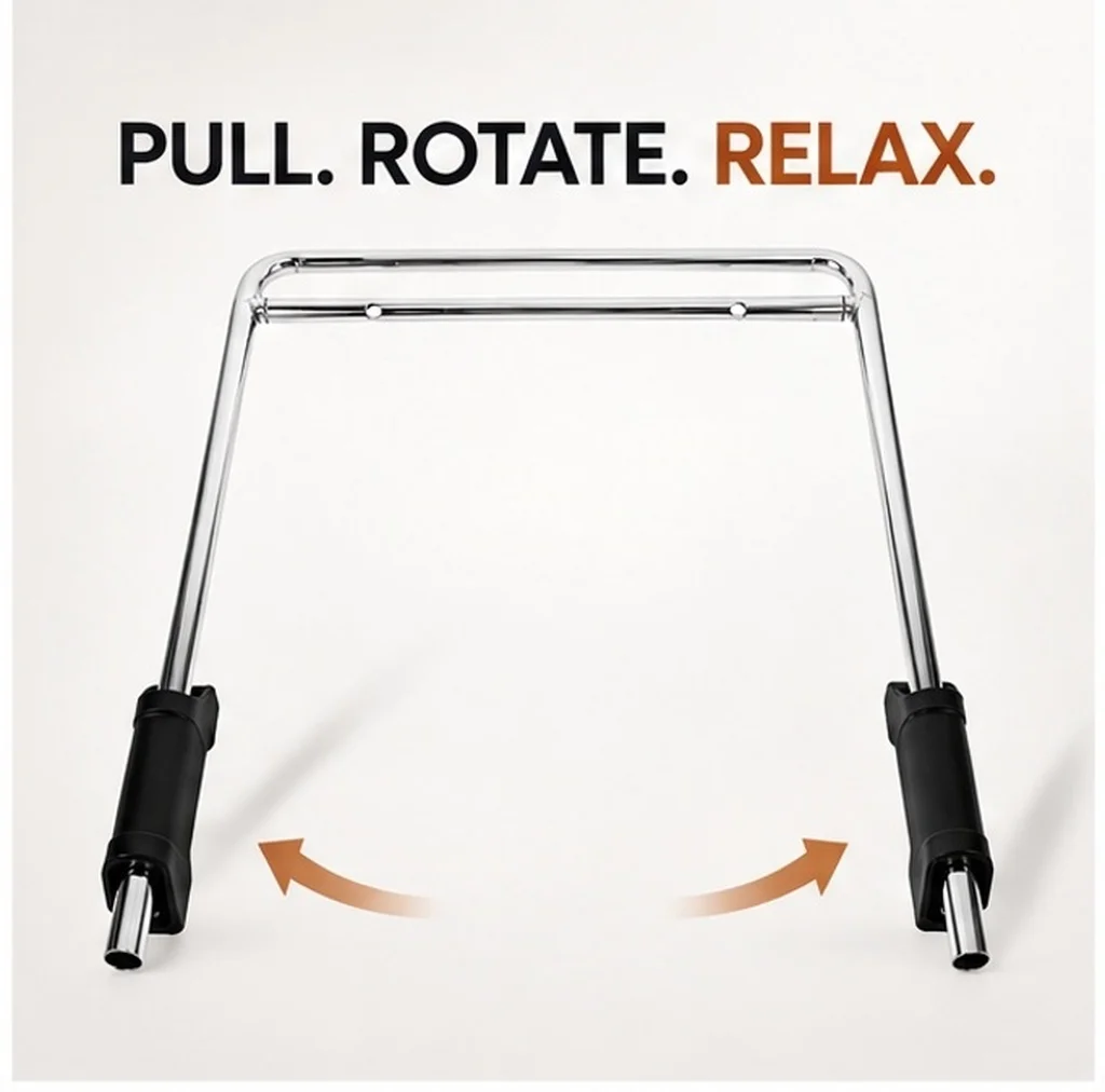 Stainless Steel Retractable Chair Footrest Attachment for Office Gaming Chair Daily Use Foot Rest Cushion Leg Rest Expansion