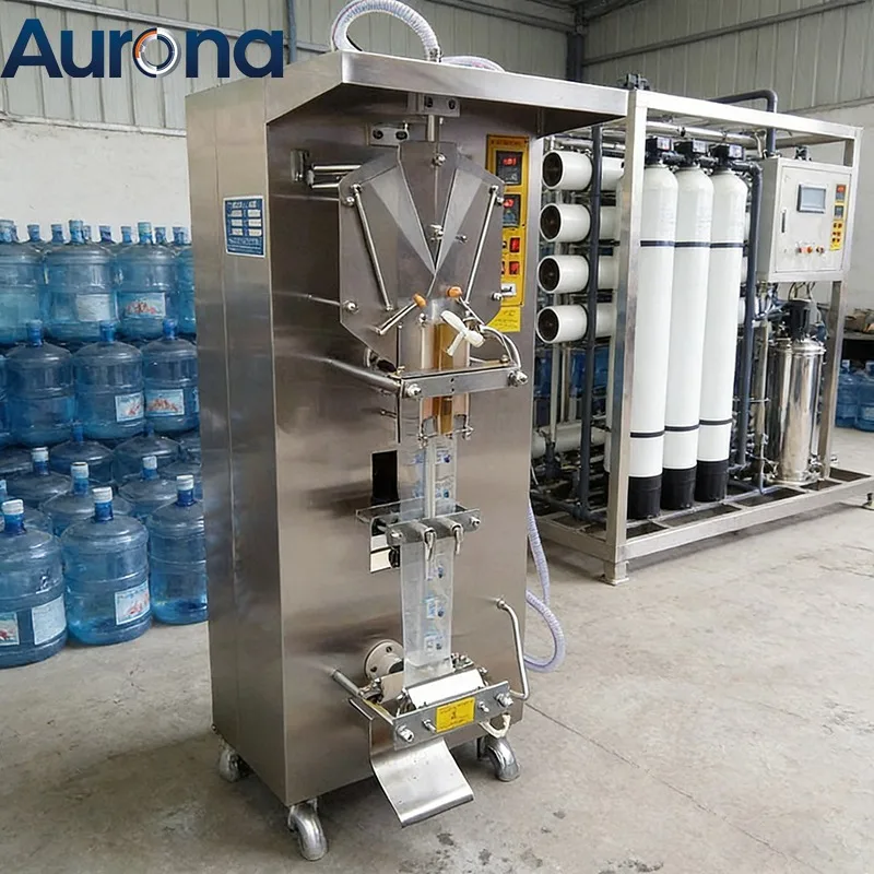 【Industrial】Fully Automatic Liquid Packaging Machine Filler With PLC Control Date Coder For Milk Sauce Edible Oil Sachet