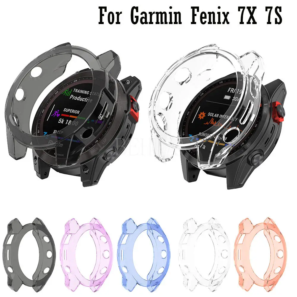 Protective Case Cover For Garmin Fenix 7X 7S SmartWatch Replacement TPU Protector Protection Cases Shell Wristband Accessories