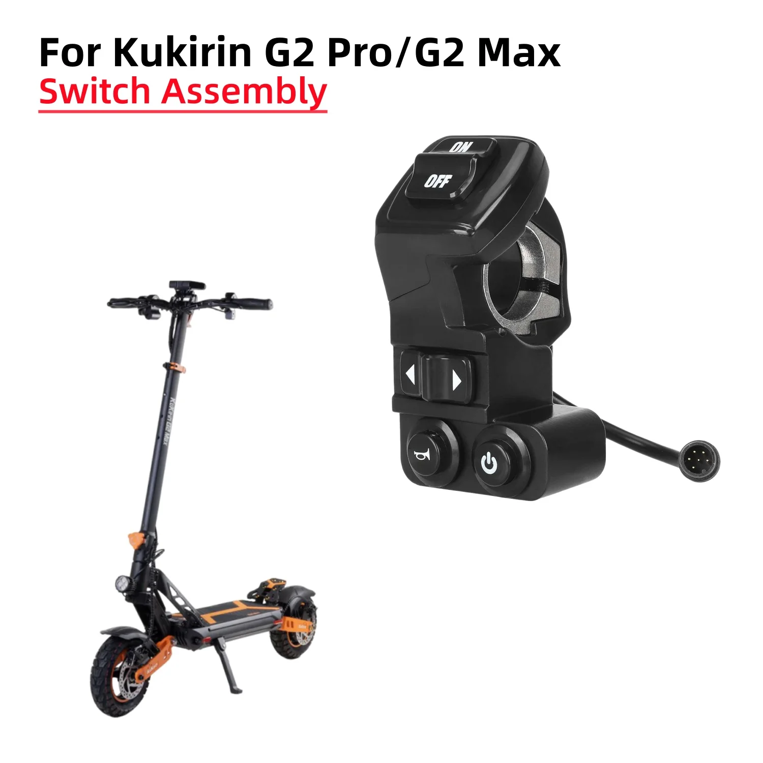 Original Kukirin Headlight Switch Assembly For Kukirin G2 Pro G2 Max Electric Scooter Turn Signal Switch Horn Button Accessories