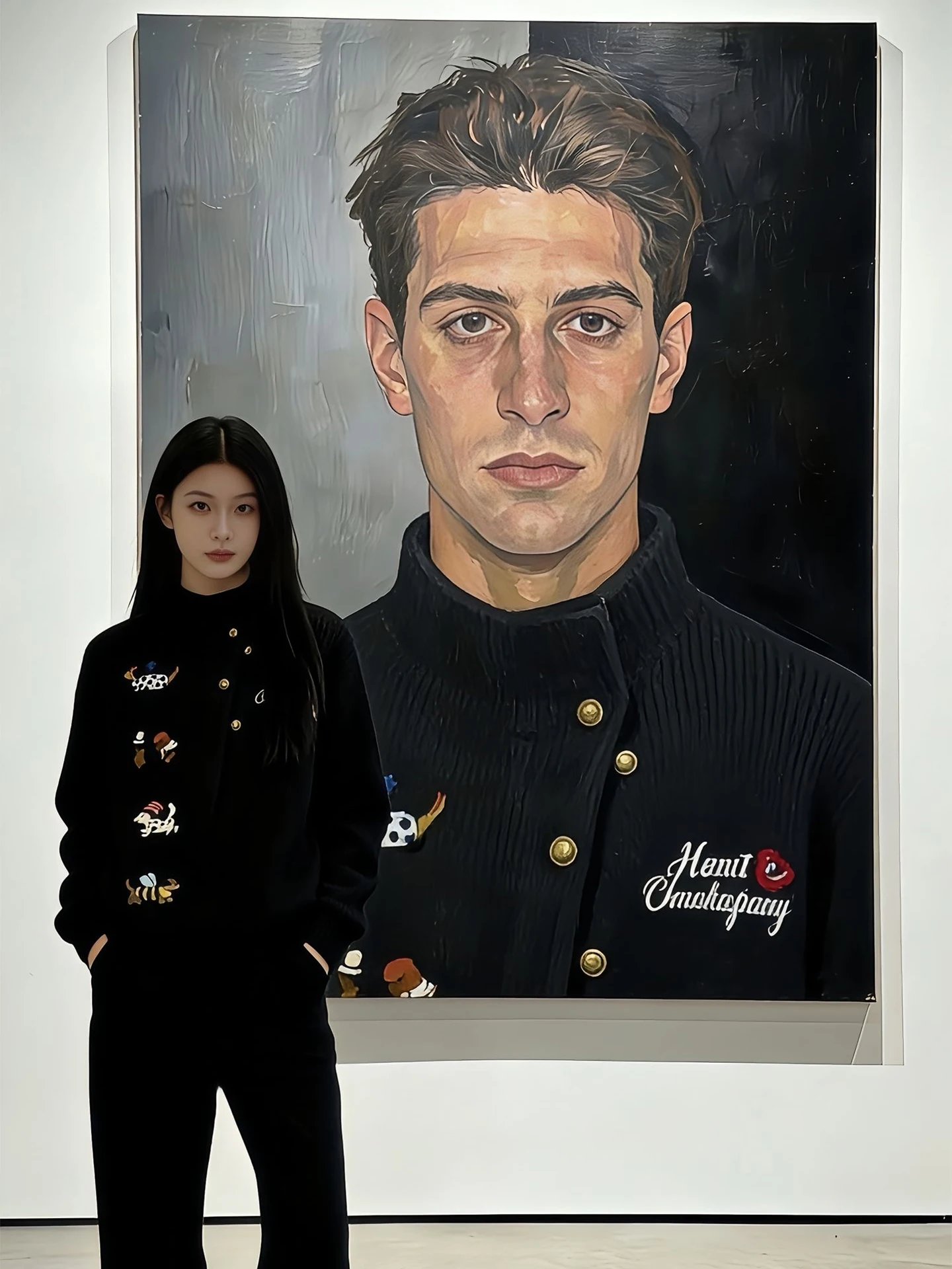 

Bla fiti Print Knitwear ex Winter Asymmetric Design Lazy Sle Base Layer Top Casual Faion Streetwear Spring