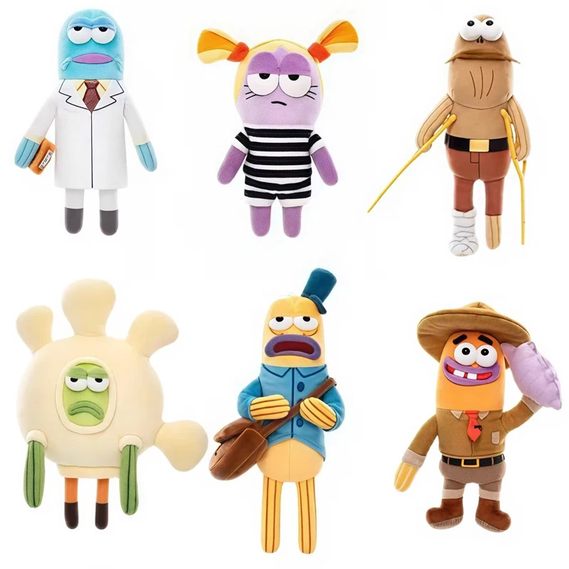 Cute SpongeBob SquarePants Ugly Plush Toy Keychain Funny Soft Stuffed Toy Bag Charm Pendant Backpack Hanging Ornament Small Gift