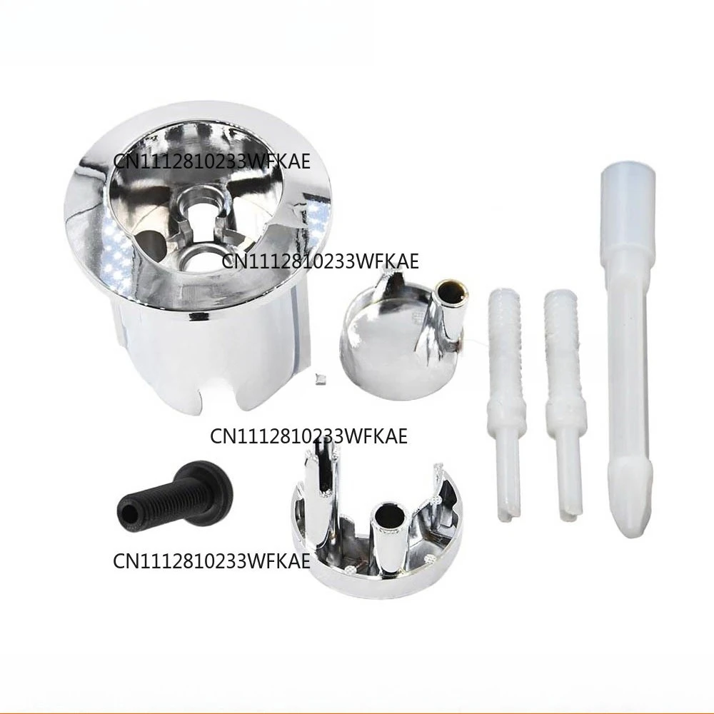 Compatible With ROCA Cistern D2D Dual Flush Push Button Half Moon New Style Threaded Push Rods Short Body Chrome AH0001800R