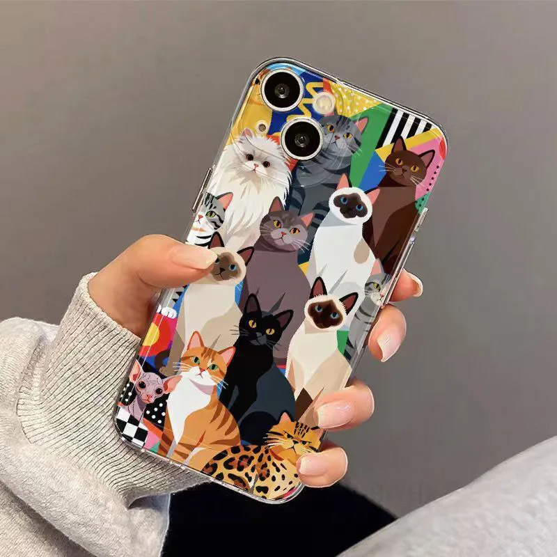 Various Types Cats Phone Case for Samsung Galaxy s26 Ultra S25 S24 S23 S22 S21 FE Plus a17 a27 A26 A72 A53 Case