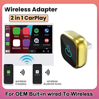2 in 1 Wireless Carplay Adapter Converts Wired to Wireless Carplay and Android Auto AI Smart Box For 98% Wired Carplay Cars