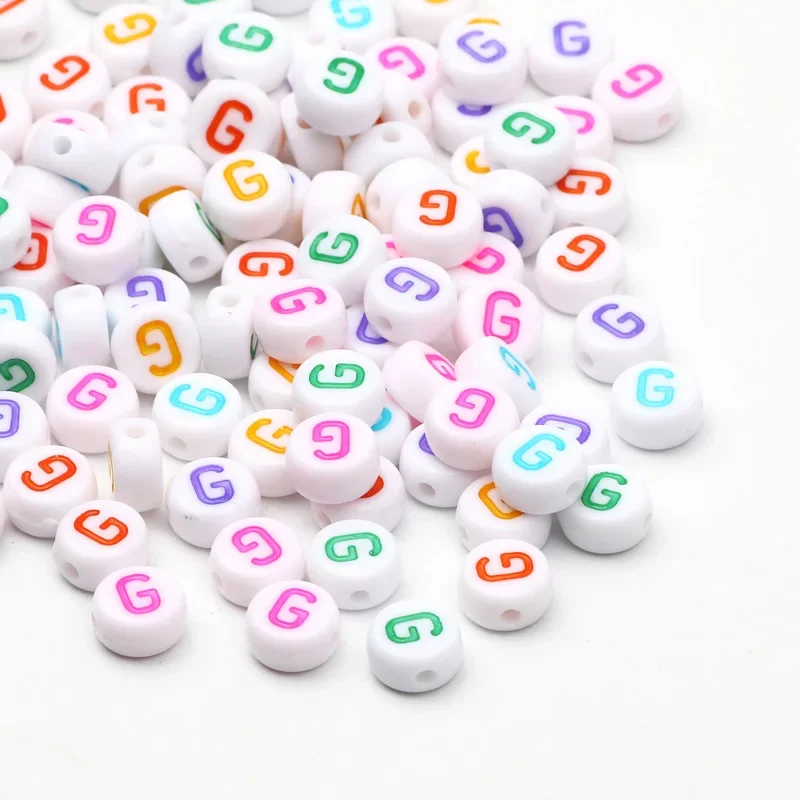100-500PCS Bunte Runde A-Z Alphabet Buchstaben Acryl Lose Spacer Perlen für Schmuck Machen Diy Armband Halskette zubehör – Detail 8