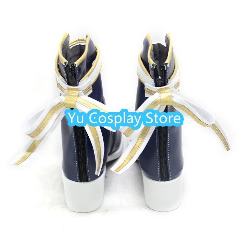 Tori Himemiya Cosplay Shoes Game Ensemble Stars White Katyusha Cosplay Prop PU Leather Shoes Halloween Boots Custom Made