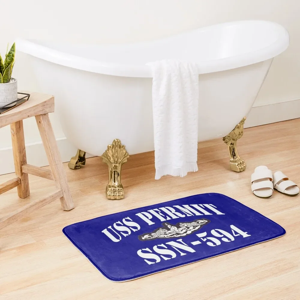 

USS PERMIT (SSN-594) SHIP'S STORE Bath Mat DoorEntrance Door Carpet Rug Mat