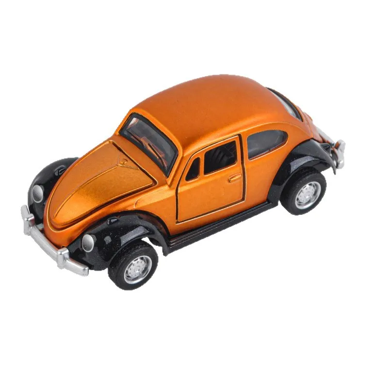Modèle de voiture classique en alliage coccinelle, Mini Simulation de voiture en alliage à trois portes, jouet de bureau, ornement, cadeau d'anniversaire pour enfants, échelle 1:60