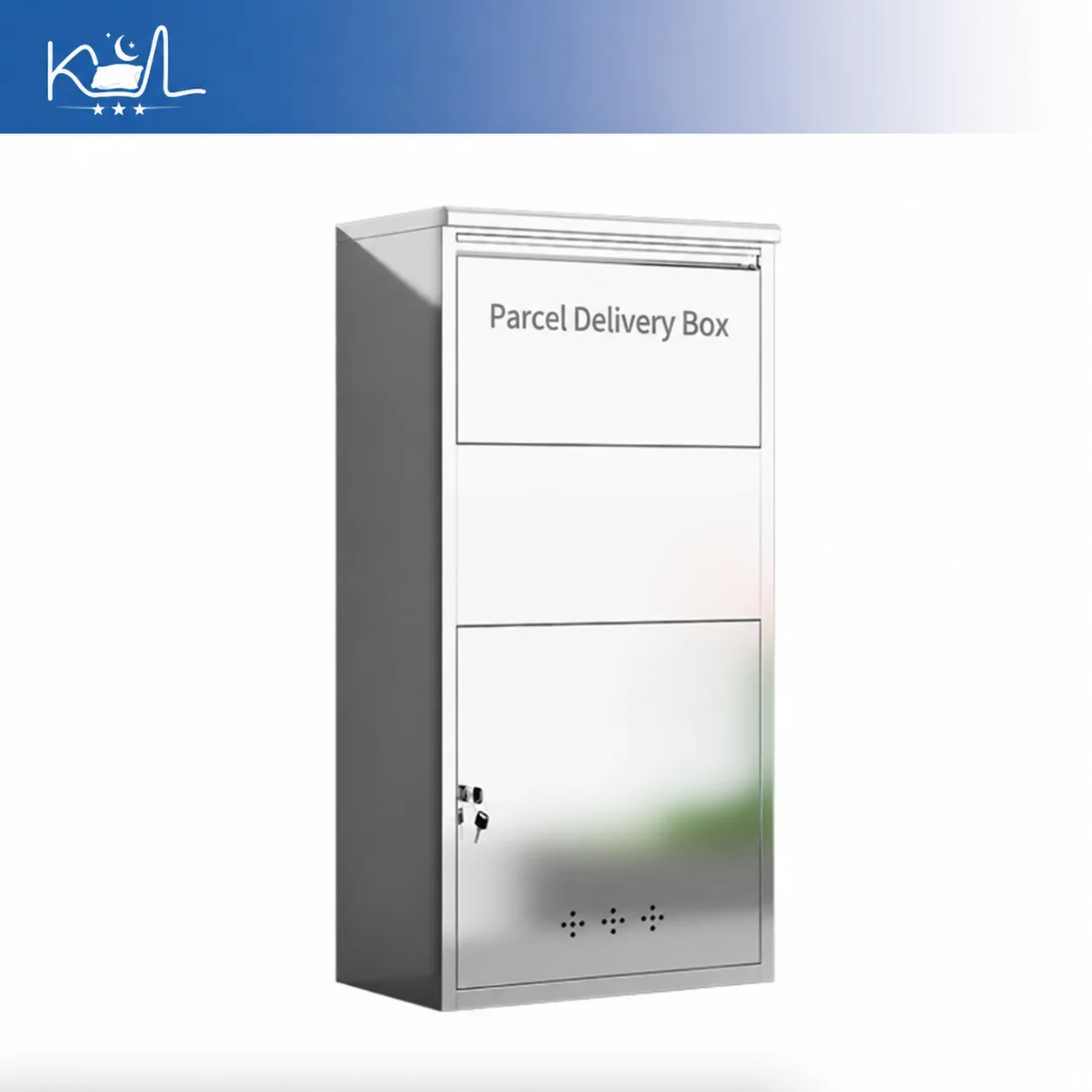 Freestanding Stainless Steel Outdoor Parcel Box, Anti-Theft Delivery Drop Box for Home Villa, Private Package Locker