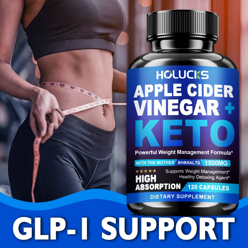 Apple Cider Vinegar Keto Supplement, GLP-1, Promote Metabolism, For Gut Detox & Cleanse, Support Weight Management